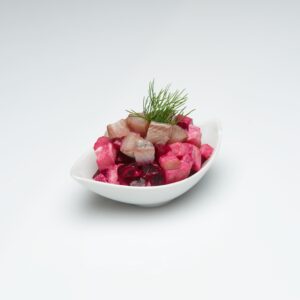 Mini bietensalade met haring