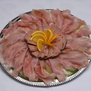 Meloen met rauwe ham